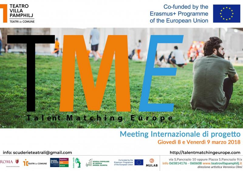 Talent Matching: sastanak partnera u Rimu- 8. i 9. ožujka 2018.// Teatro Villa Pamphilj, Rim